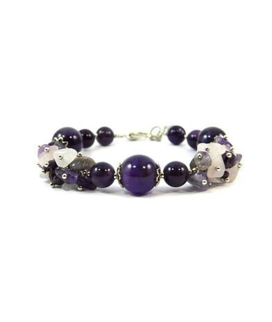 Exclusive Amethyst bracelet "Flower"