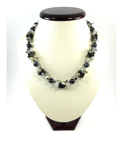 Exclusive necklace "Crystal Dream" Obsidian ("Colors" Collection)