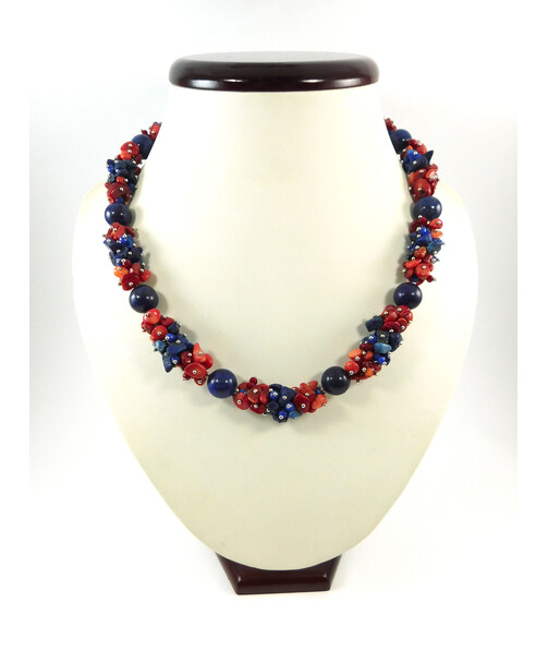 Exclusive necklace "Lazuli memory" lapis lazuli (Collection "Colors")