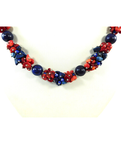 Exclusive necklace "Lazuli memory" lapis lazuli (Collection "Colors")