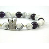 Exclusive Kaholong bracelet, Amethyst, silver inserts