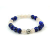 Exclusive lapis lazuli bracelet, rose quartz face, silver insert