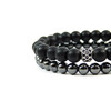 Exclusive double bracelet Hematite, Shungite, silver insert