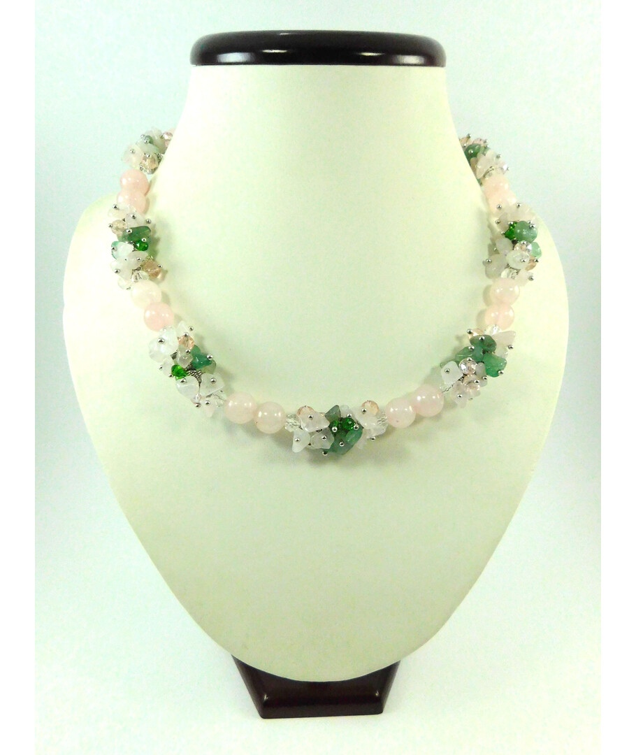 Exclusive necklace "Summer Morning" Rose Quartz ("Colors" Collection)