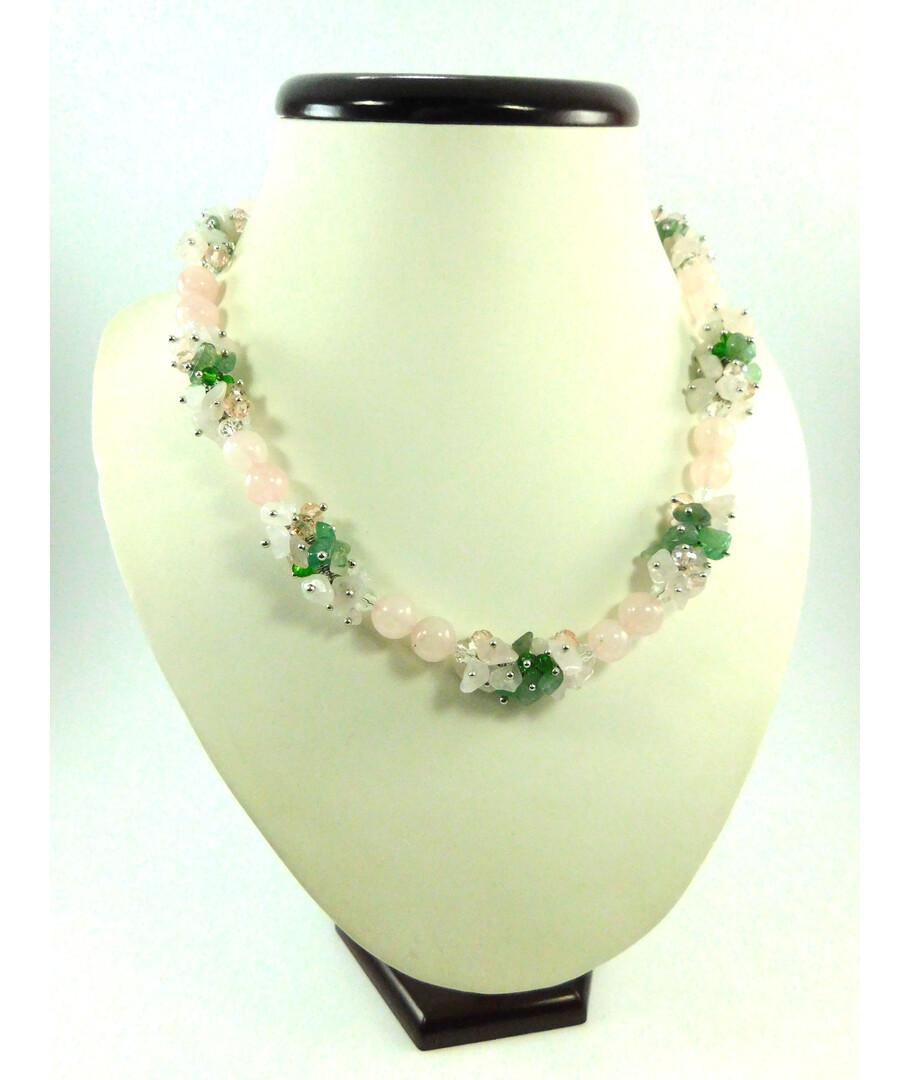 Exclusive necklace "Summer Morning" Rose Quartz ("Colors" Collection)