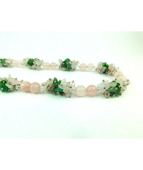 Exclusive necklace "Summer Morning" Rose Quartz ("Colors" Collection)