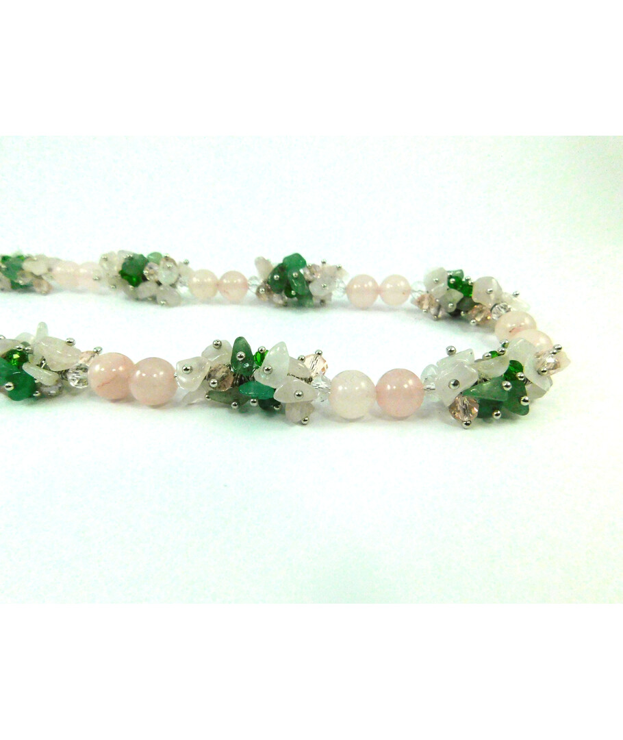 Exclusive necklace "Summer Morning" Rose Quartz ("Colors" Collection)