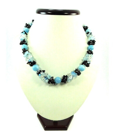 Exclusive necklace "Sea Breeze" Aquamarine