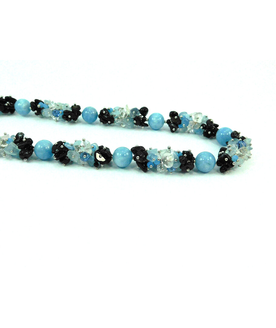 Exclusive necklace "Sea Breeze" Aquamarine