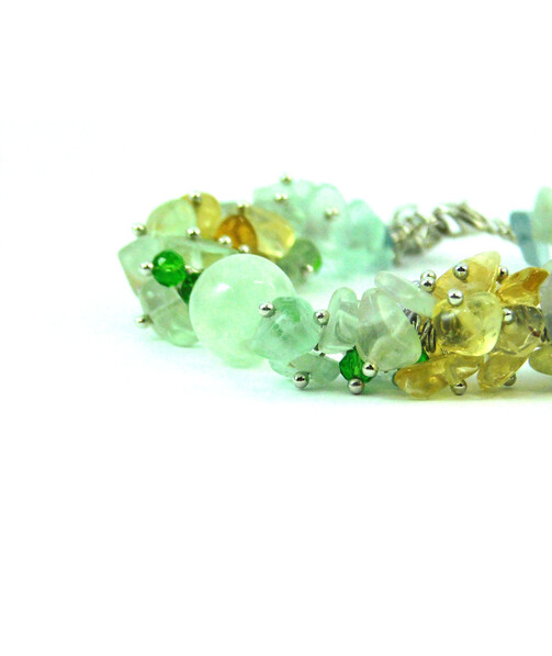 Exclusive bracelet "Early Spring" Fluorite