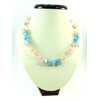 Exclusive necklace &quot;Vanilla Sky&quot; Rose Quartz, Aquamarine