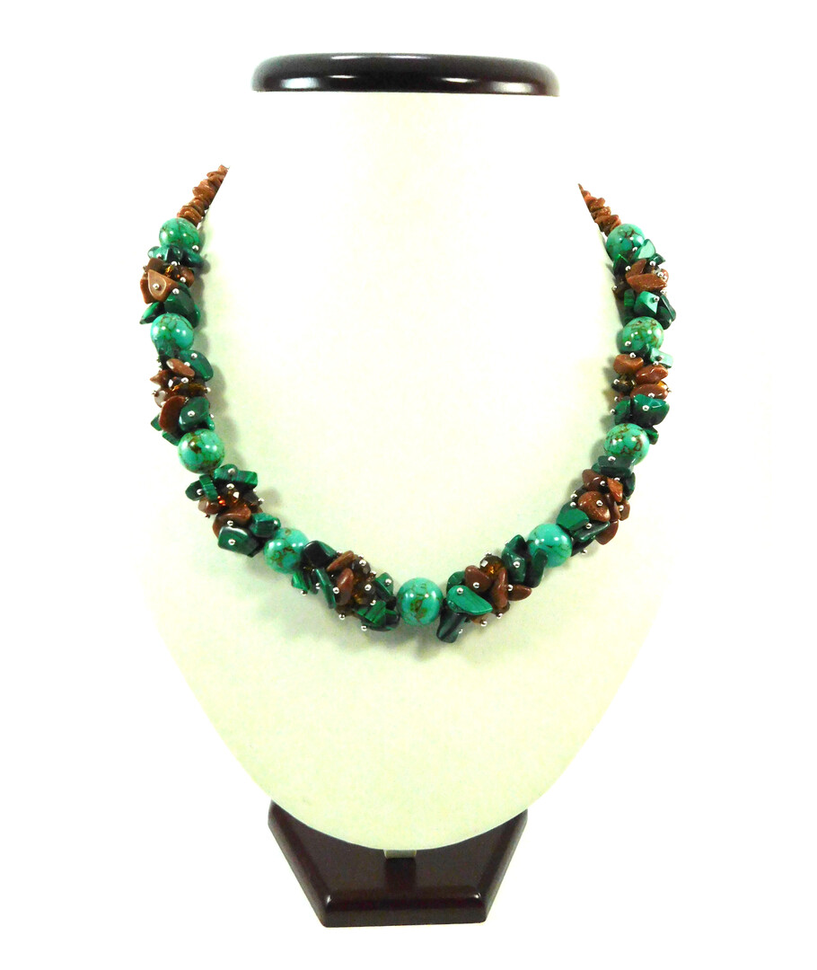 Exclusive necklace "Rene" Turquoise (Collection "Colors")