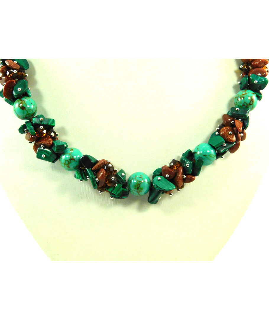 Exclusive necklace "Rene" Turquoise (Collection "Colors")