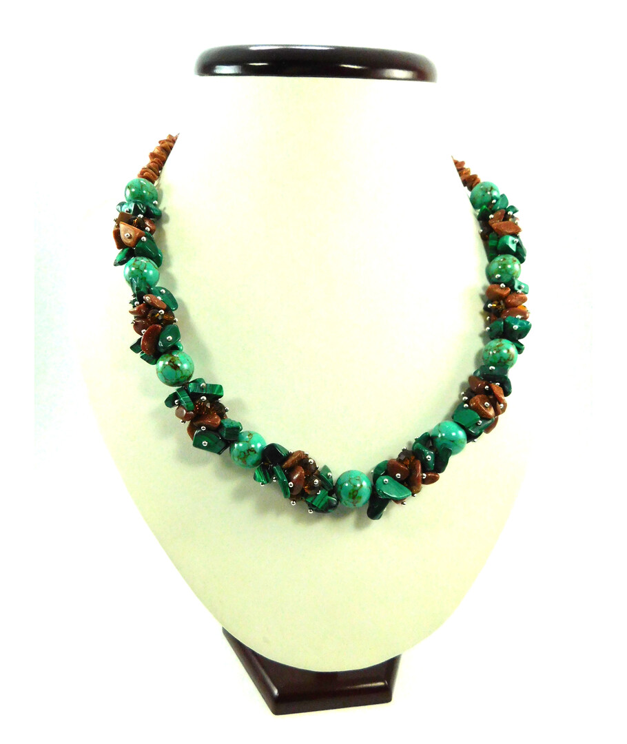 Exclusive necklace "Rene" Turquoise (Collection "Colors")