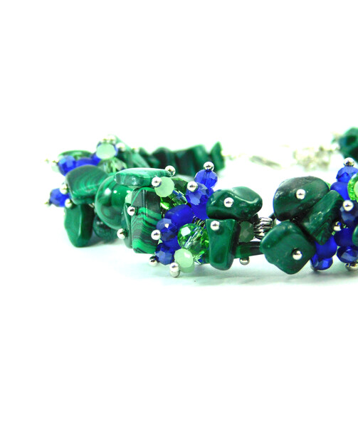 Exclusive bracelet "Mirage" Malachite