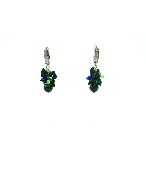 Exclusive "Mirage" malachite earrings