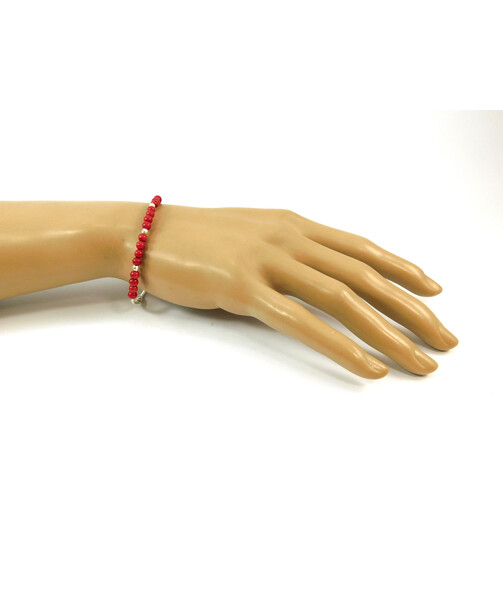 Exclusive bracelet "Silver model" Coral