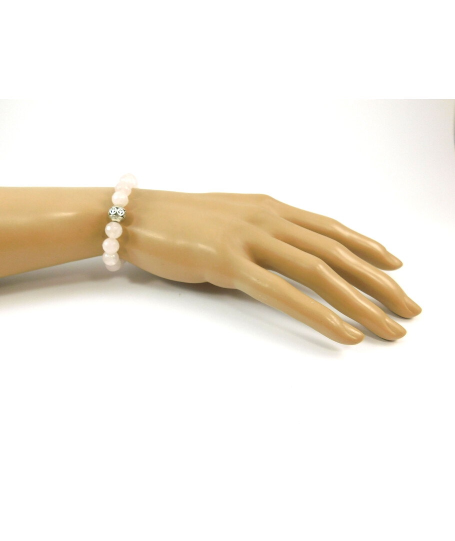 Exclusive bracelet Rose quartz facet