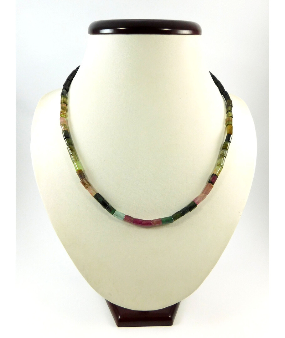 Tourmaline necklace (India) 6 mm tube