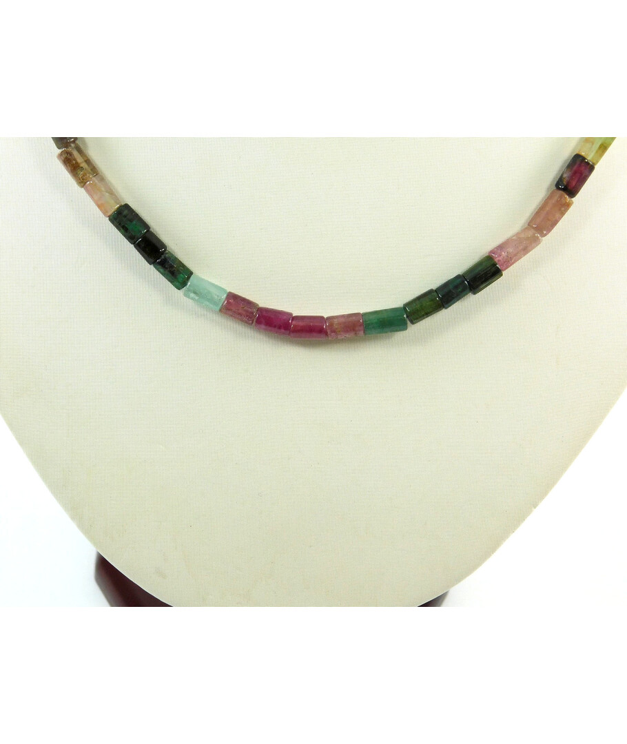 Tourmaline necklace (India) 6 mm tube