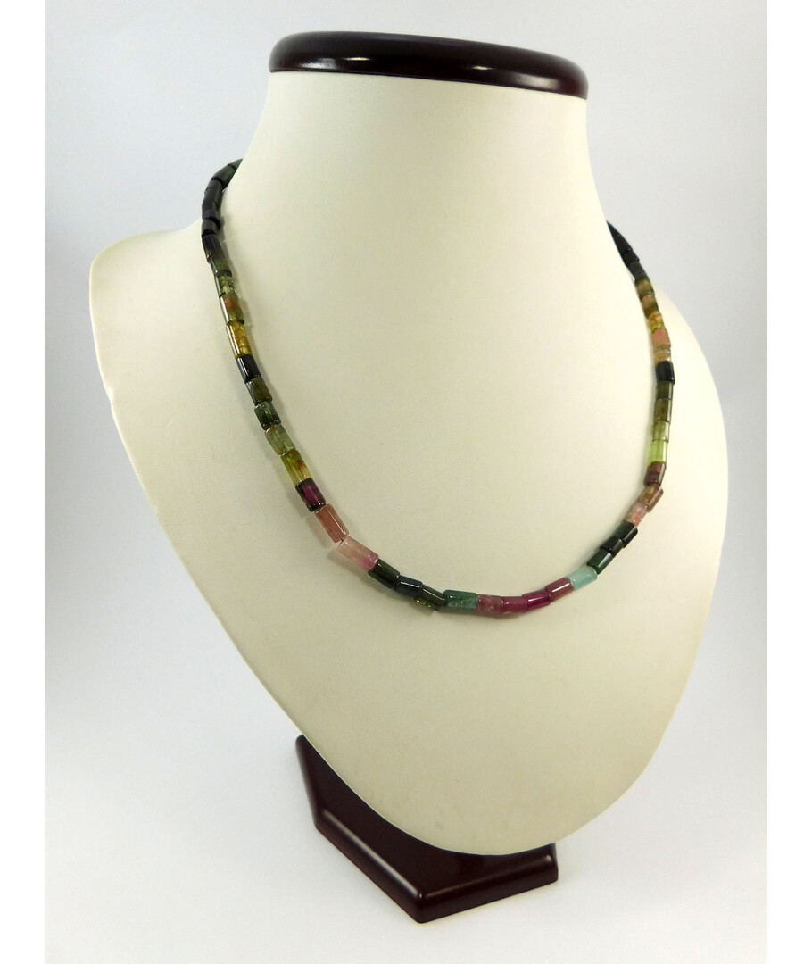 Tourmaline necklace (India) 6 mm tube