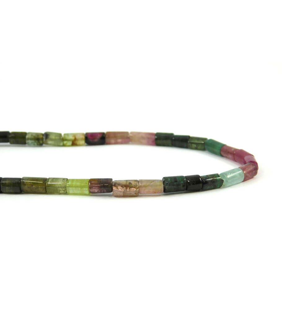 Tourmaline necklace (India) 6 mm tube