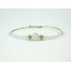 Exclusive bracelet &quot;Silver model&quot; Adular, Mountain crystal