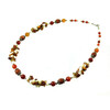 Exclusive necklace with Aventurine, Carnelian &quot;Caramel rain&quot; (&quot;Colors&quot; Collection)