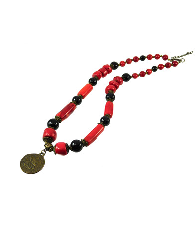 Exclusive necklace "Traditional" Coral