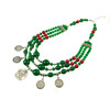 Exclusive necklace &quot;Elsa&quot; Chrysoprase, Coral (Collection &quot;Ethnica&quot;)