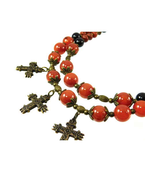 Exclusive necklace "Darka" carnelian ("Ethnica" collection)