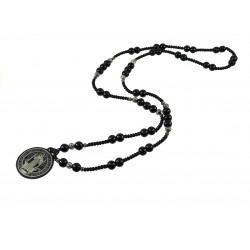 Эксклюзивное ожерелье-оберег "Св. Бенедикт" Агат