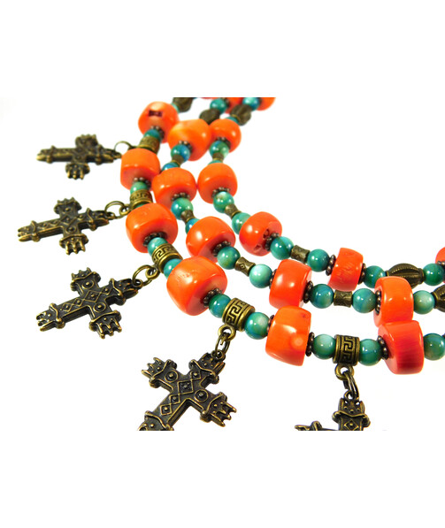 Exclusive necklace "Minerva" Coral