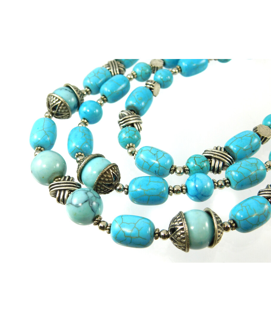 Exclusive necklace "Turquoise lace" ("Ethnic" collection)