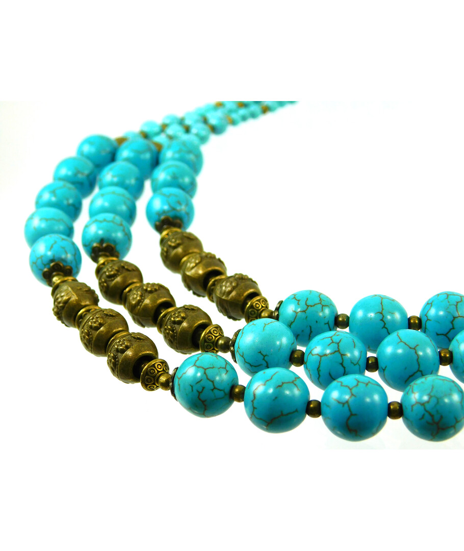 Exclusive necklace "Sea Fairy" Turquoise ("Ethnica" Collection)