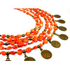 Exclusive coral necklace &quot;Coin&quot; (&quot;Ethnica&quot; collection)