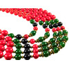 Exclusive necklace &quot;Five-row&quot; Coral, Chrysoprase (&quot;Ethnica&quot; Collection)