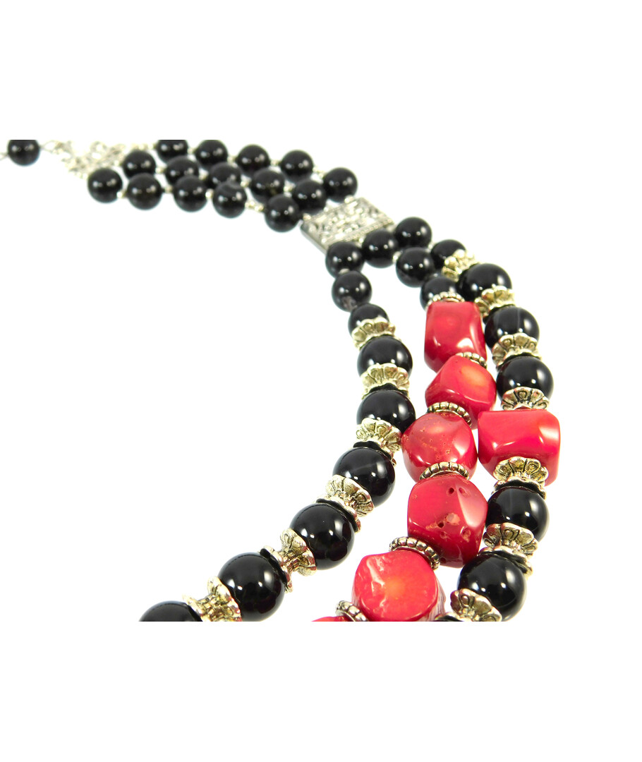 Exclusive necklace "Red-Black 2" ("Ethnic" Collection)