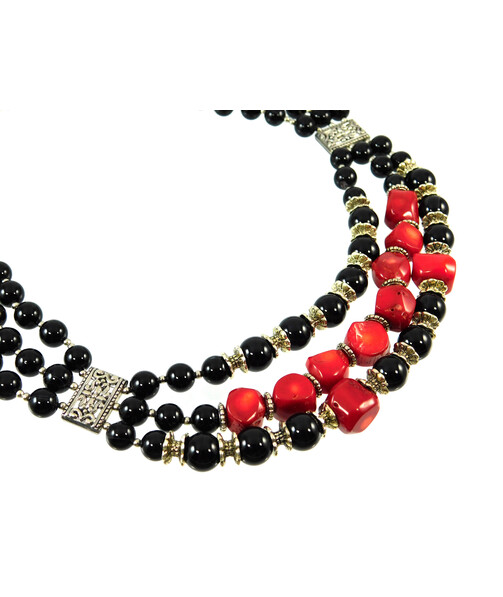 Exclusive necklace "Red-Black 2" ("Ethnic" Collection)