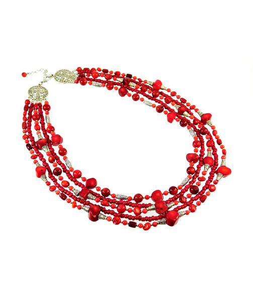 Exclusive necklace "Mother's necklace" Coral