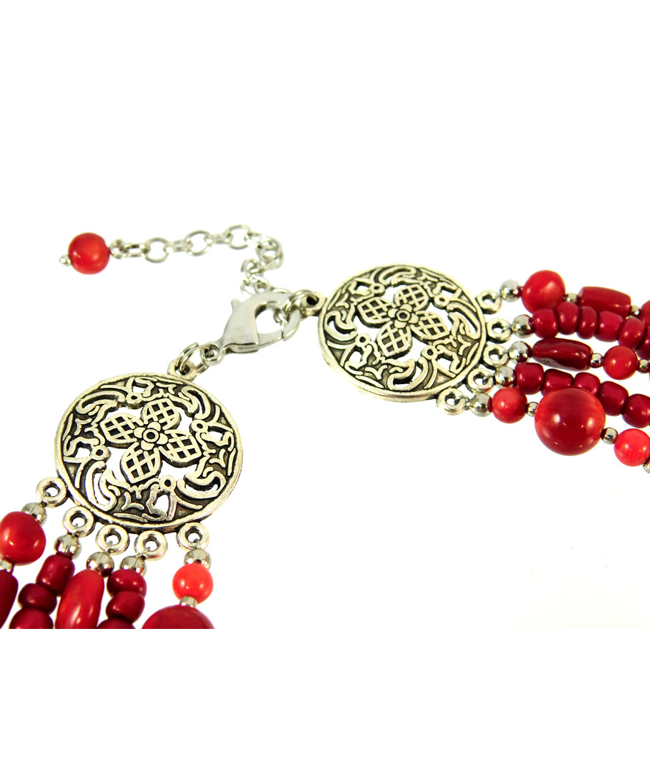 Exclusive necklace "Mother's necklace" Coral