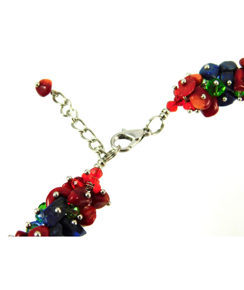 Exclusive necklace "Legend of the Carpathians" Coral ("Colors" Collection)