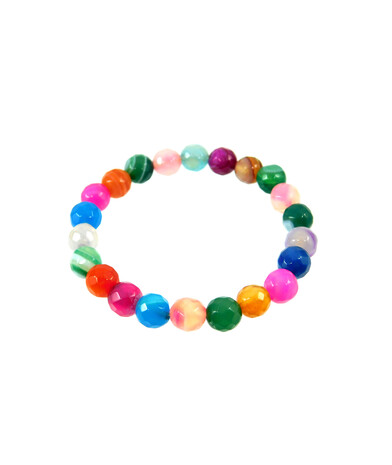 Agate bracelet colored face