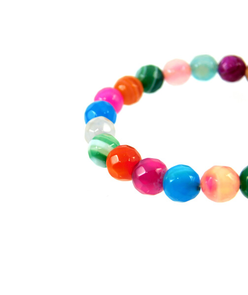 Agate bracelet colored face