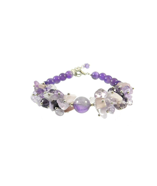 Exclusive bracelet "Amethyst dew"