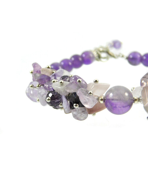 Exclusive bracelet "Amethyst dew"