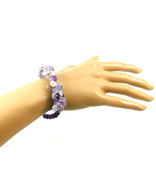 Exclusive bracelet "Amethyst dew"