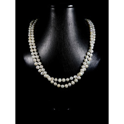Necklace White pearls 7-8mm 120cm