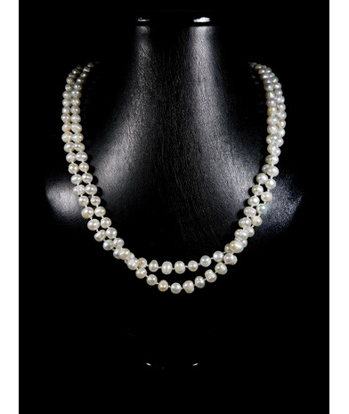 Necklace White pearls 7-8mm 120cm