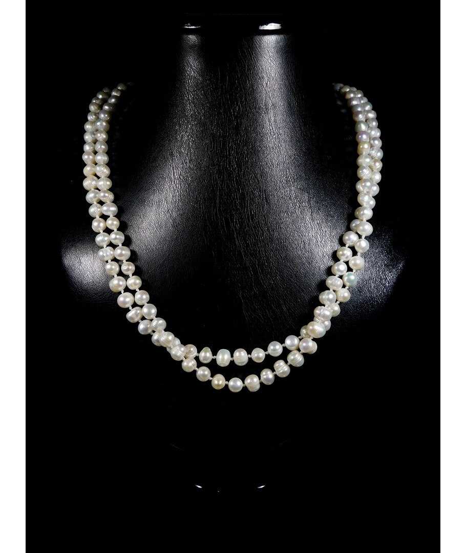 Necklace White pearls 7-8mm 120cm